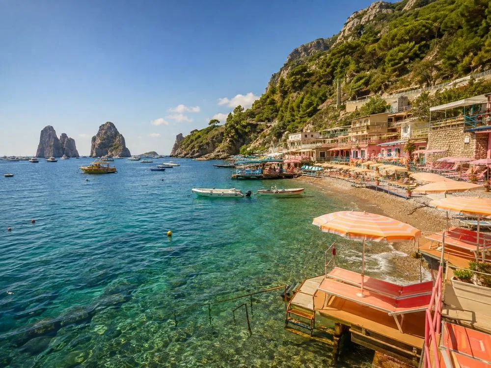 Marina Piccola, the beach on Capri’s south side