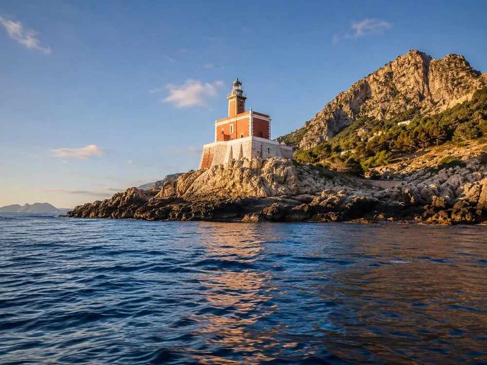 The Punta Carena lighthouse on the south-western tip of Capri